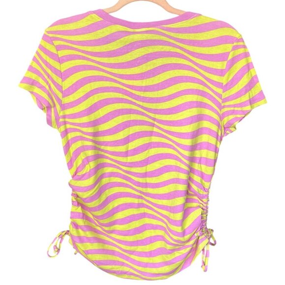 The Simpsons Womens Lisa T Shirt Sz XXL Yellow Pink 90s Streetwear Maximalist - Picture 2 of 9